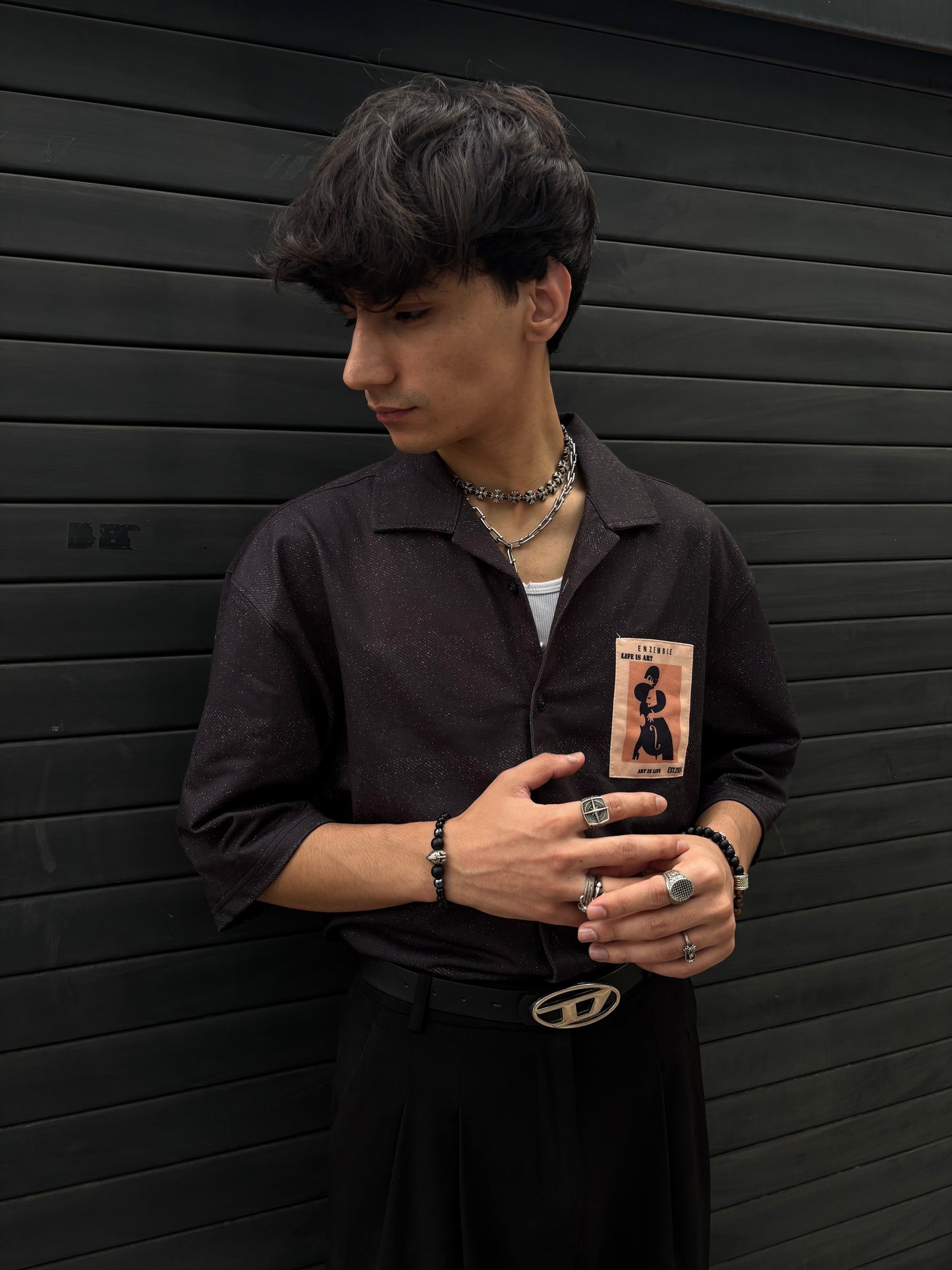 Vintage Blue Boxy Fit Denim Shirt