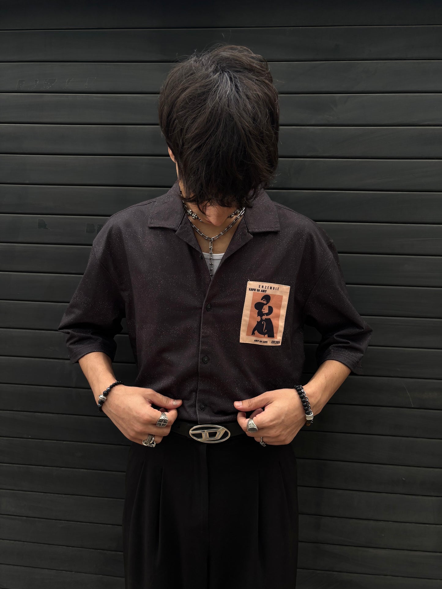 Vintage Blue Boxy Fit Denim Shirt